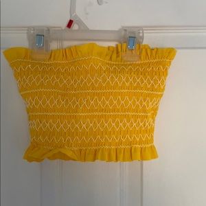Yellow tube/bikini top